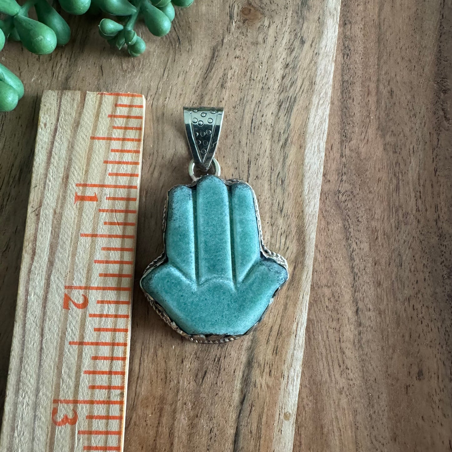 Aventurine Hamsa Pendant