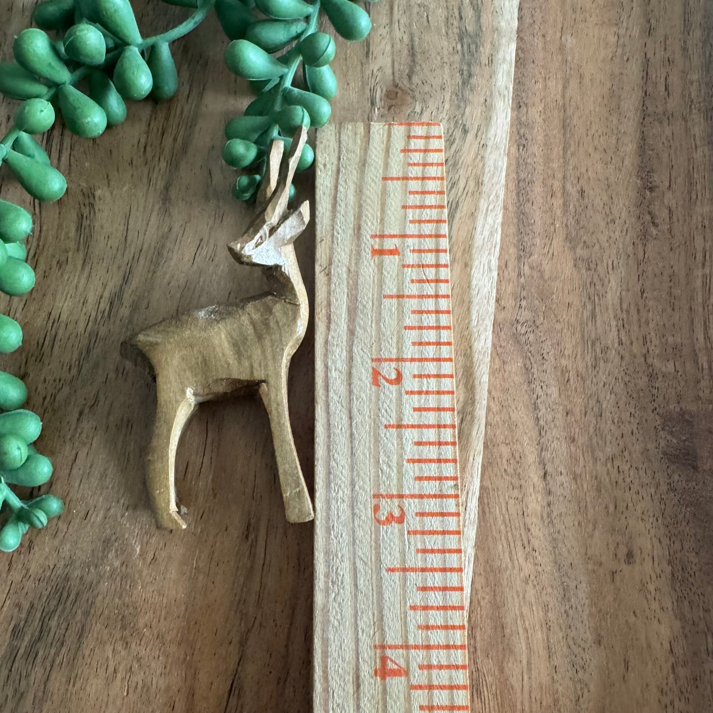 Vintage Carved African Antelope Pendant -Wood