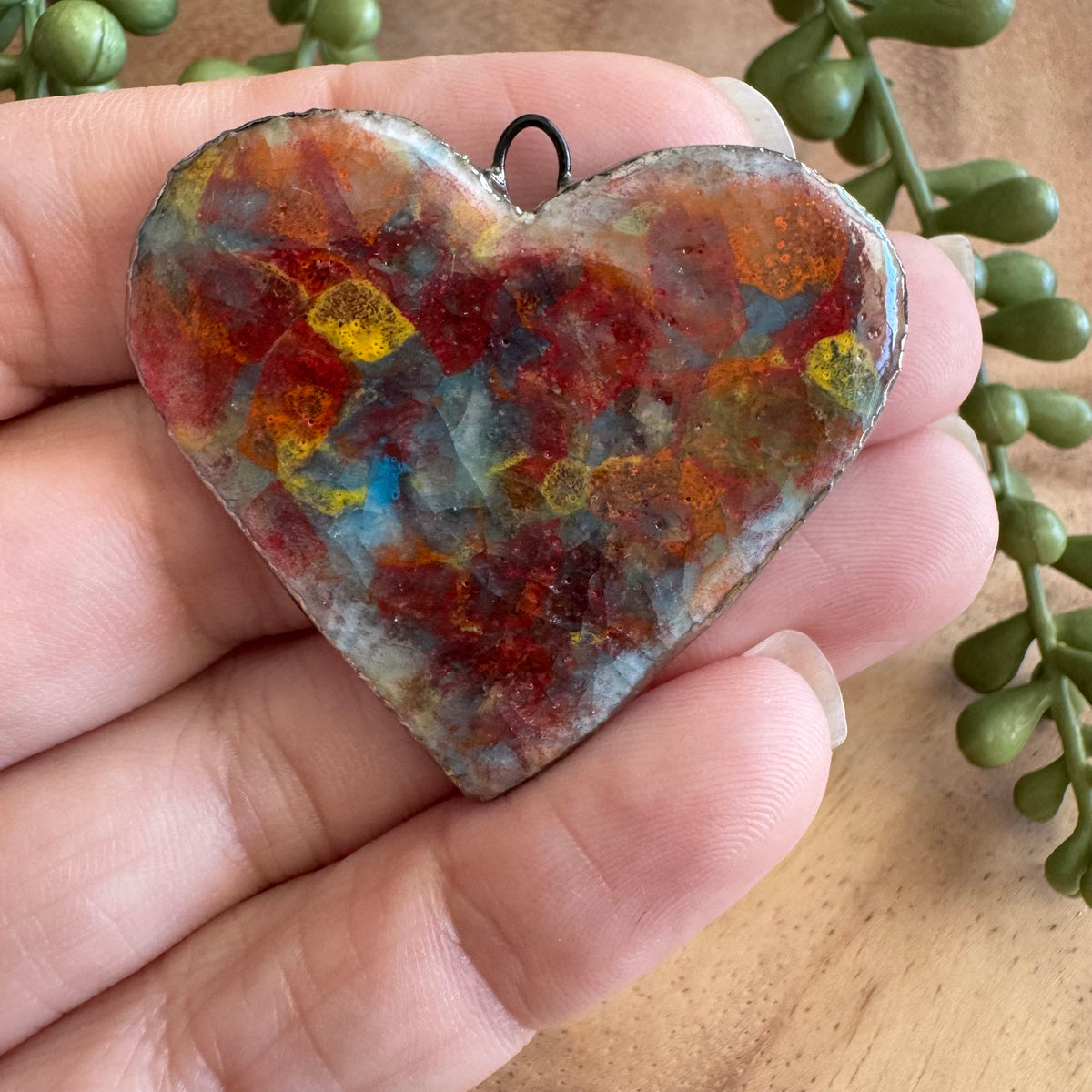 Artisan Ceramic Heart Pendant by Molly Perry MP11