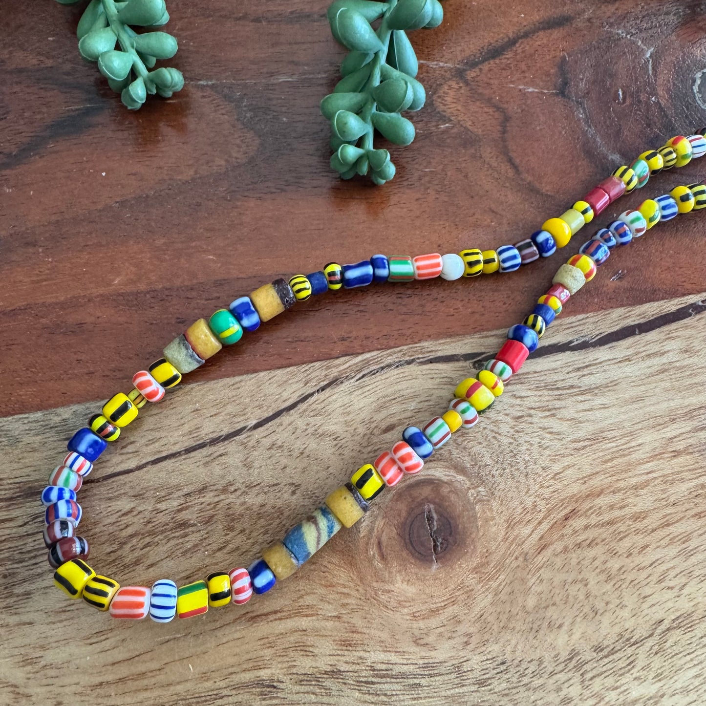 African Christmas Beads – Colorful Mixed Glass Bead Strand (Random Pick)