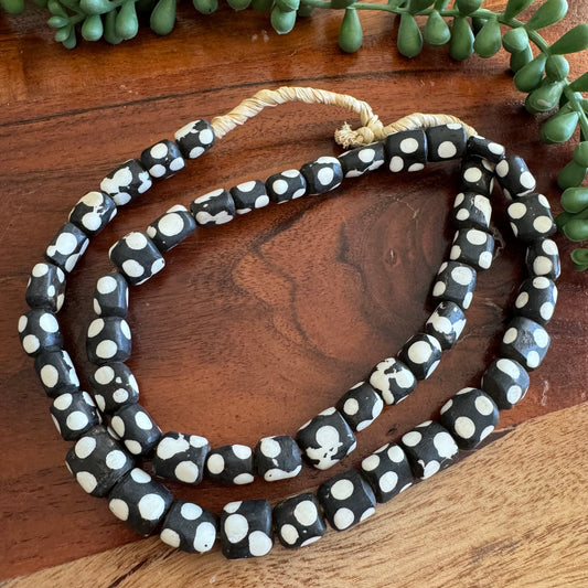 Batik African Bone Bead Strand