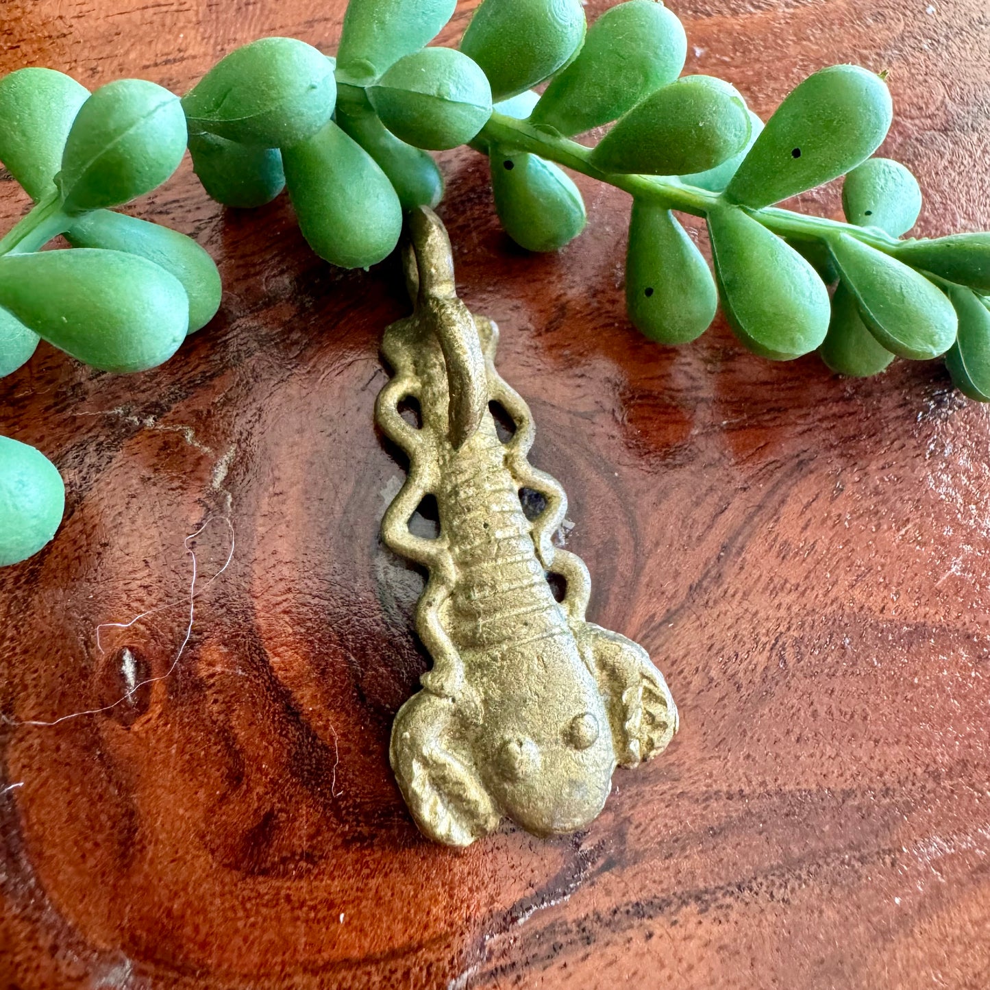 Small African Brass Animal Pendant