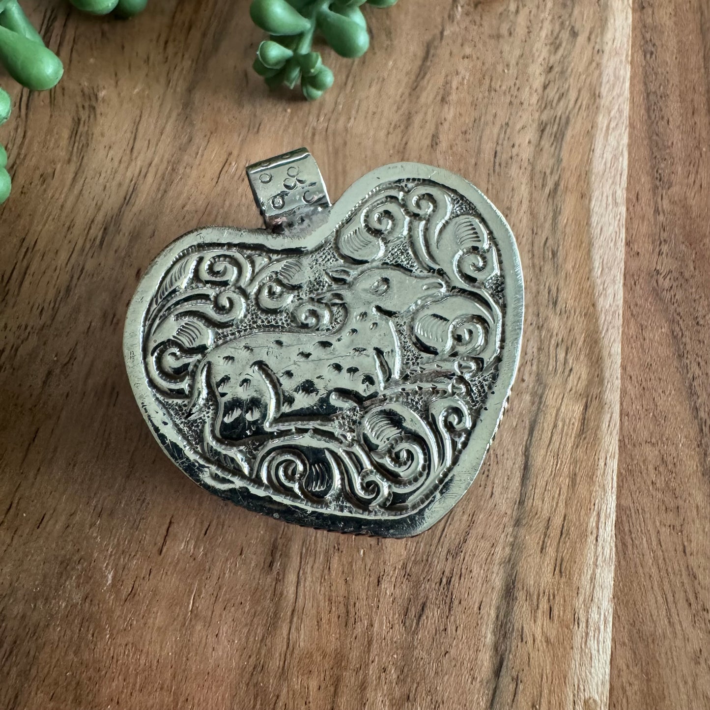 Amethyst Druzy Heart Pendant- Southwest Style