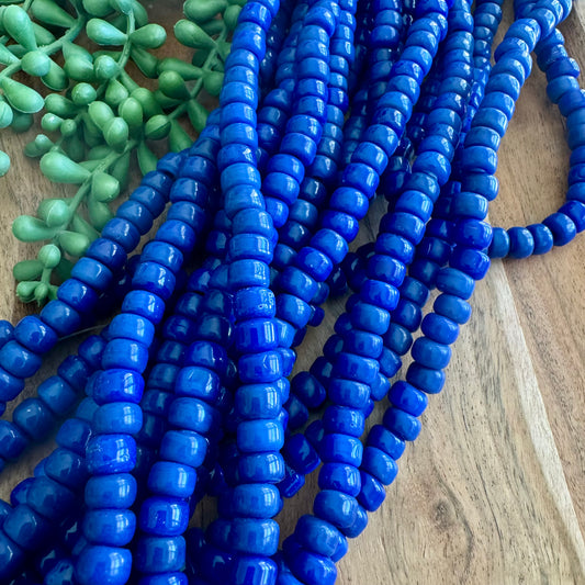 Blue Crow Glass Beads (India)