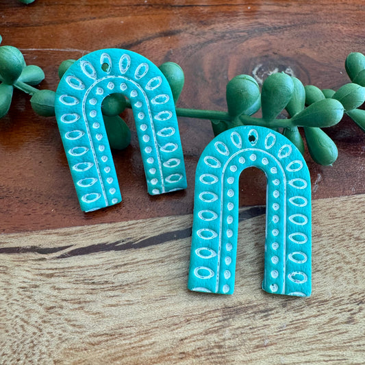 Turquoise Embossed Arches