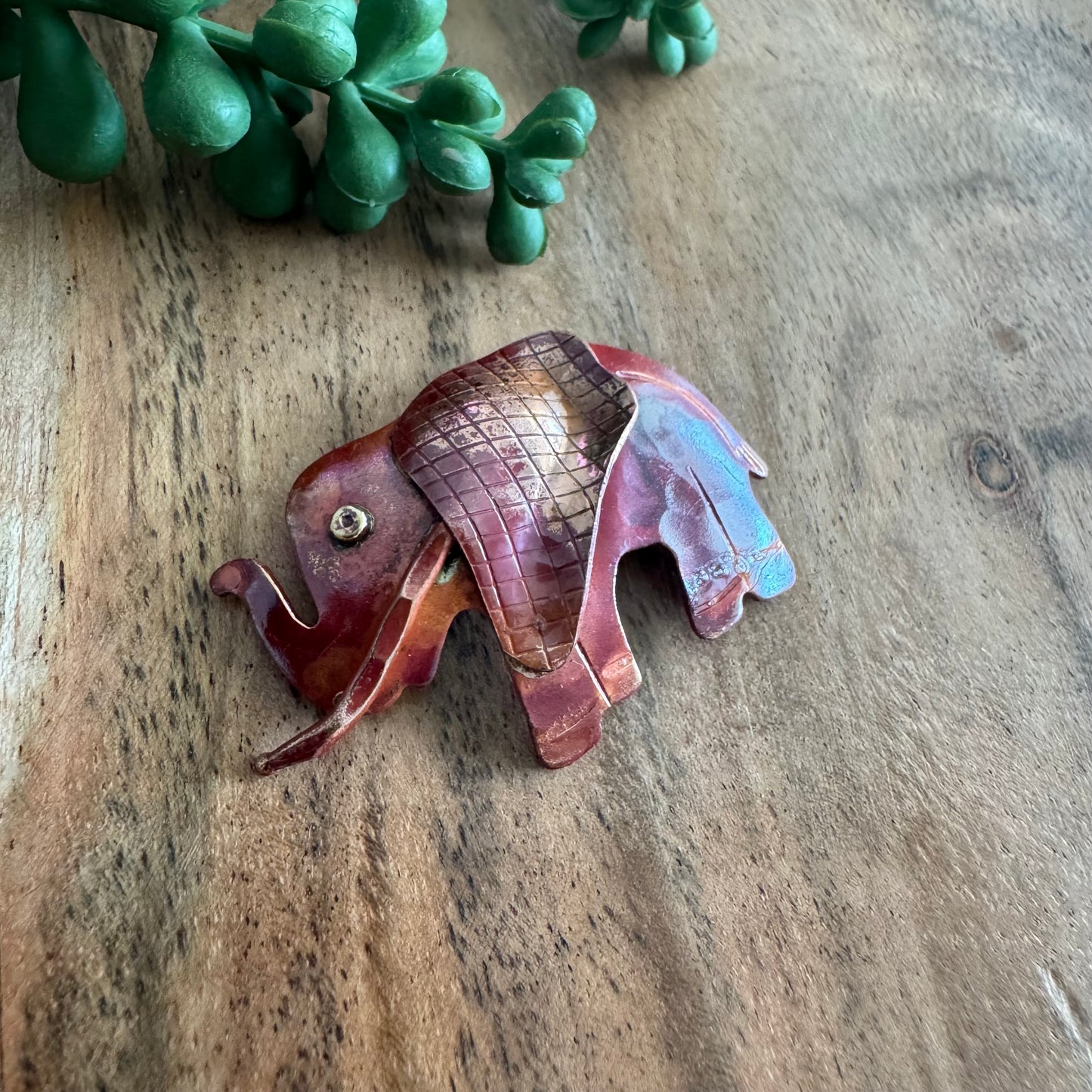 Copper Elephant Pendant by Patricia Healey PH04