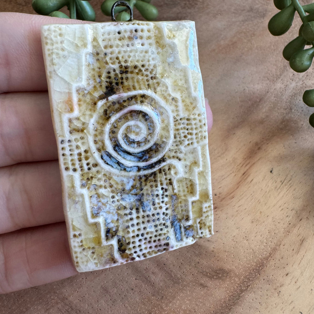 Artisan Ceramic Abstract Pendant by Molly Perry MP09
