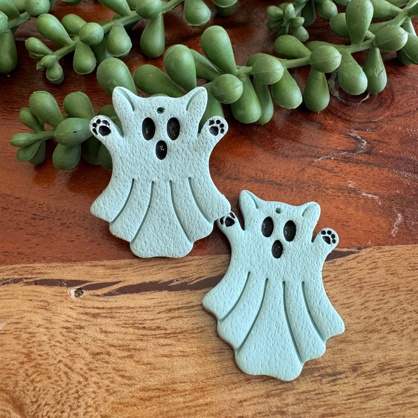 Light Aqua Ghost Kitty Pair