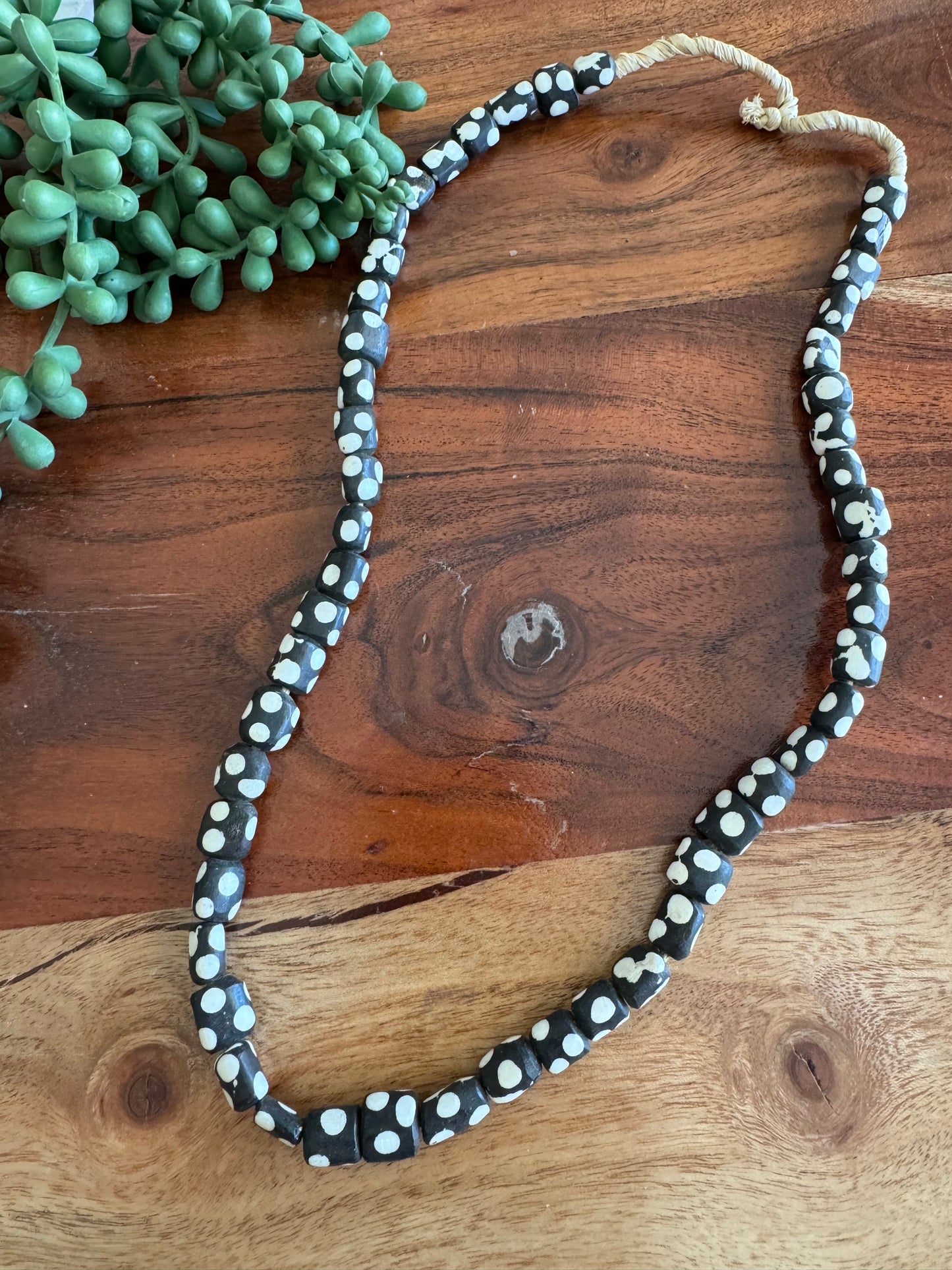 Batik African Bone Bead Strand