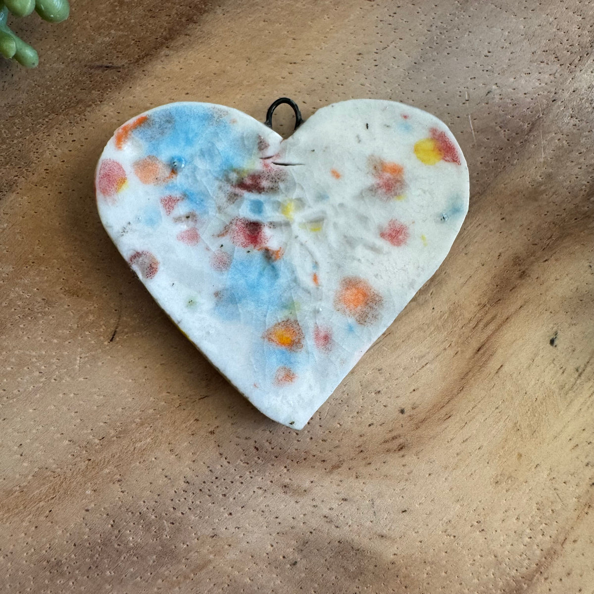 Artisan Ceramic Heart Pendant by Molly Perry MP11