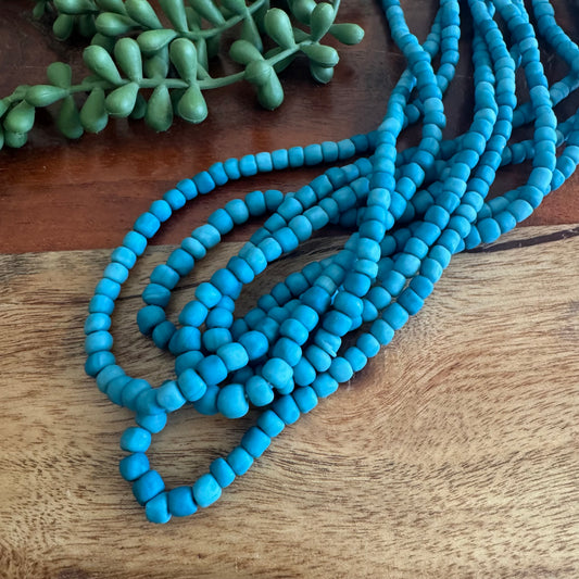 Ocean Blue Java Gooseberry Beads