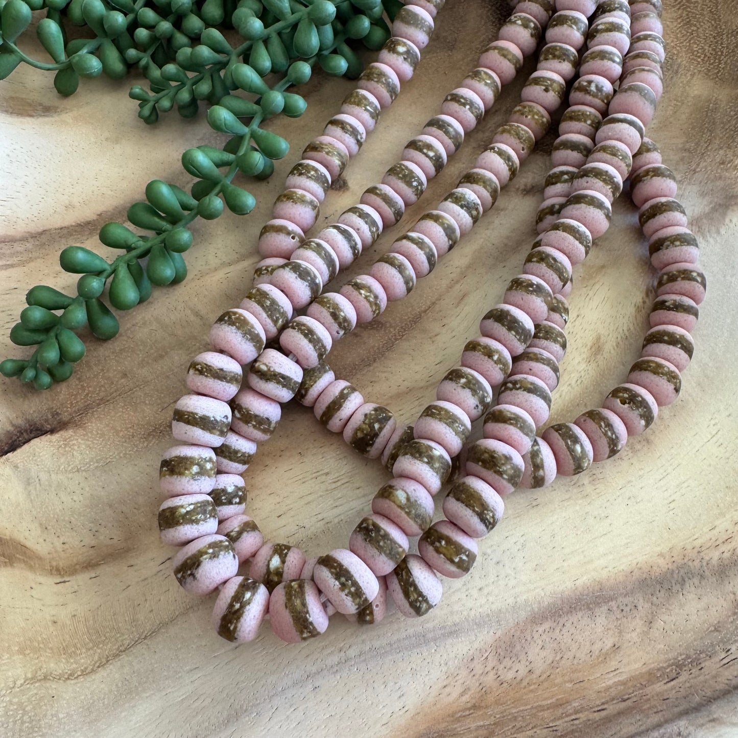 African Recycled Glass Beads – 11x13–14 mm – 20–22 Inch Strand AFG13
