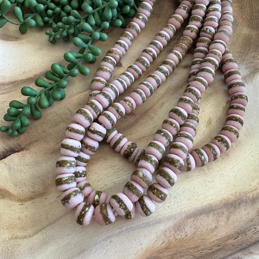 African Recycled Glass Beads – 11x13–14 mm – 20–22 Inch Strand AFG13