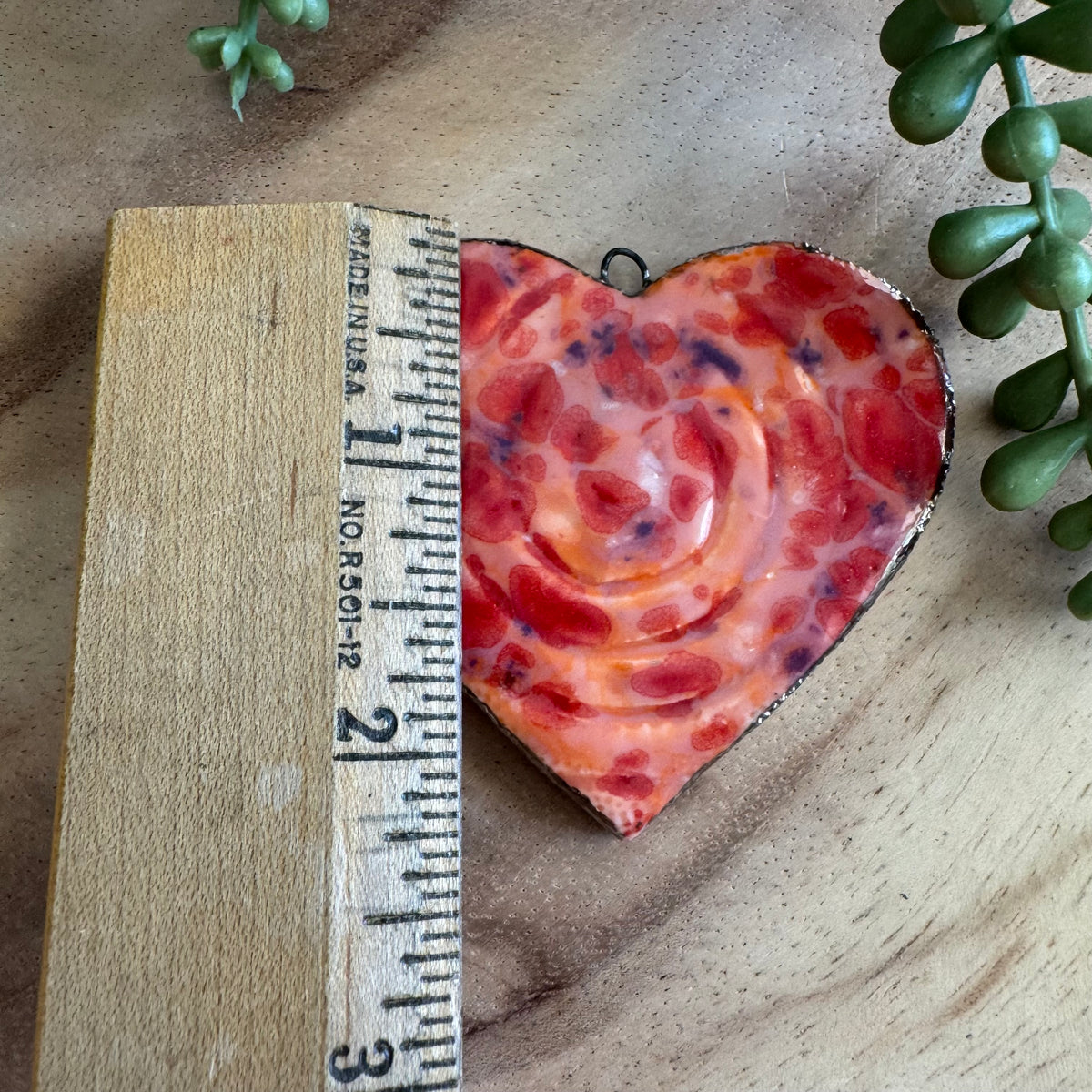 Artisan Ceramic Heart Pendant by Molly Perry MP06