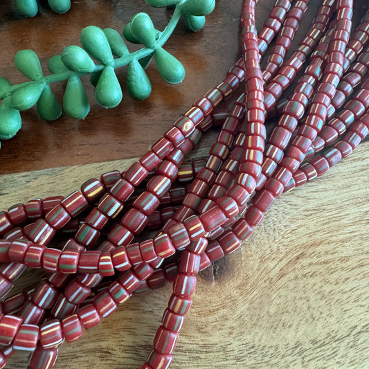 Tomato Red Striped Java Gooseberry Beads
