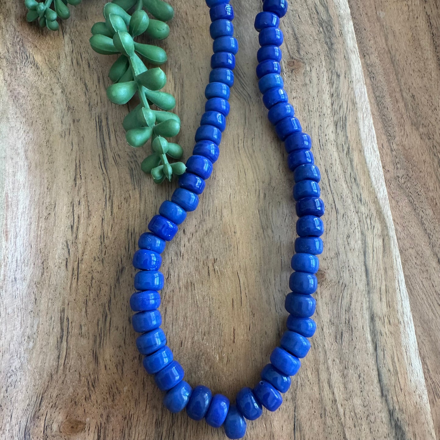 Blue Crow Glass Beads (India)