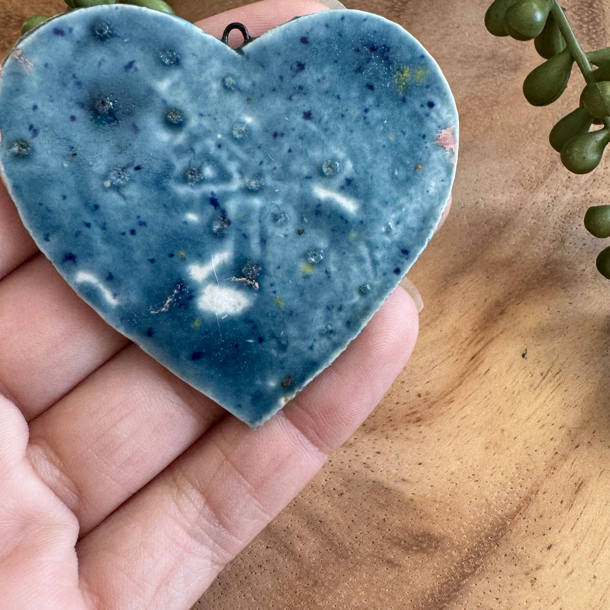 Artisan Ceramic Heart Pendant by Molly Perry MP05