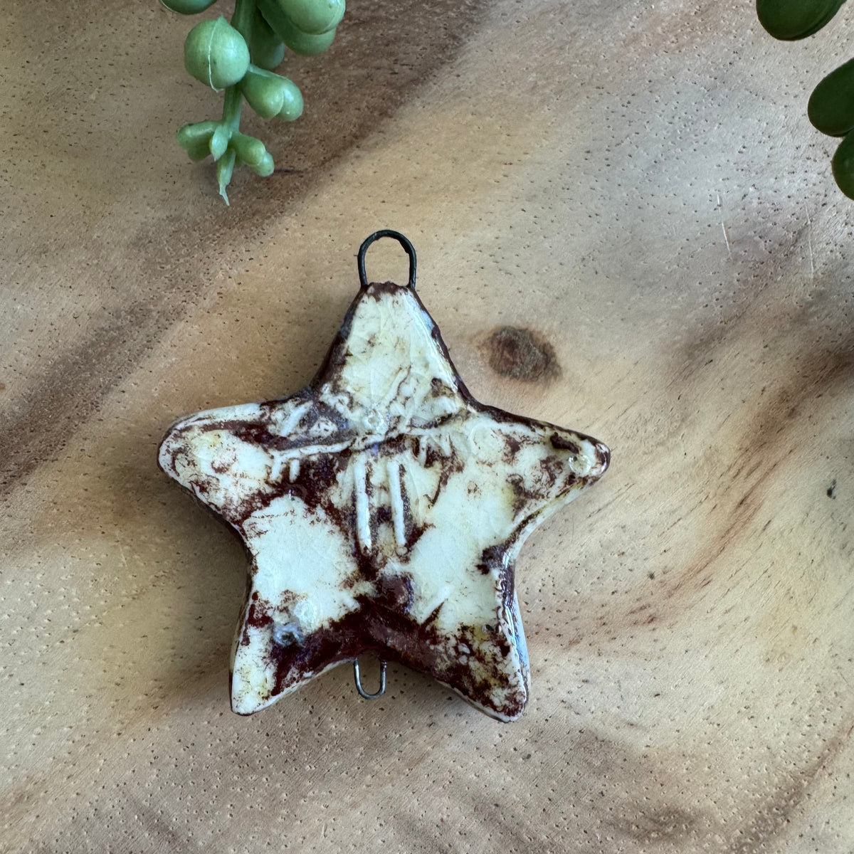 Artisan Ceramic Star Connector Pendant by Molly Perry MP07