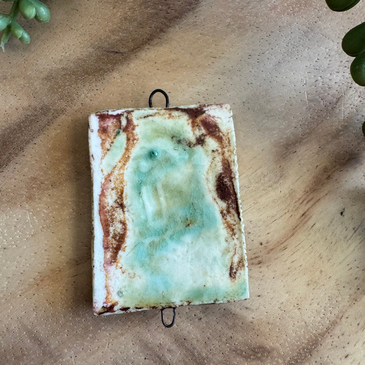 Artisan Ceramic Abstract Connector Pendant by Molly Perry MP08
