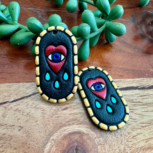 Crying Eye Heart Pair