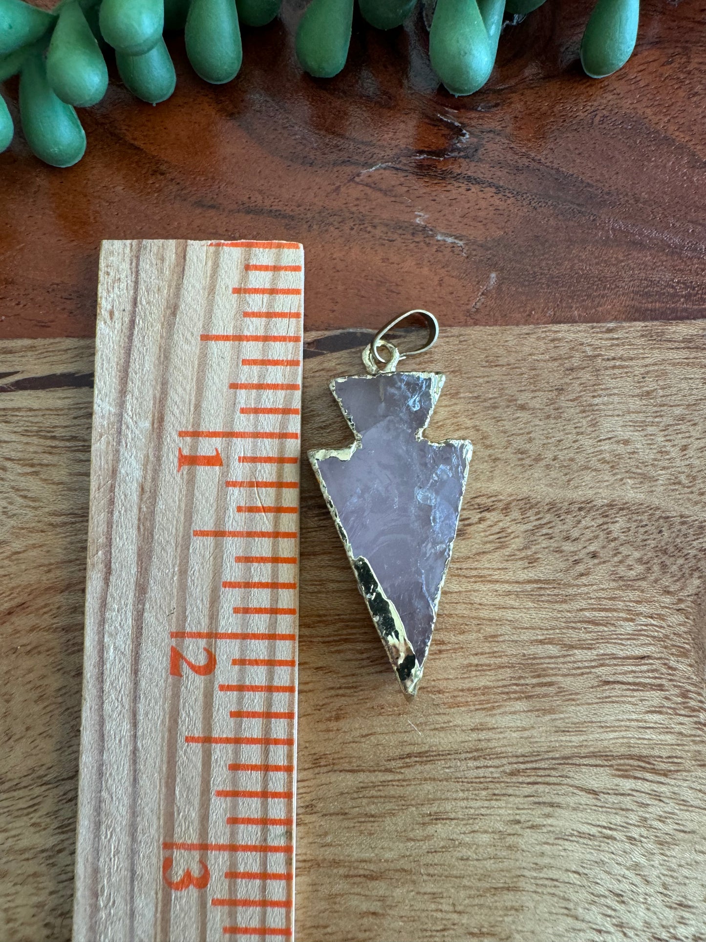 Rose Quartz Arrow Pendant