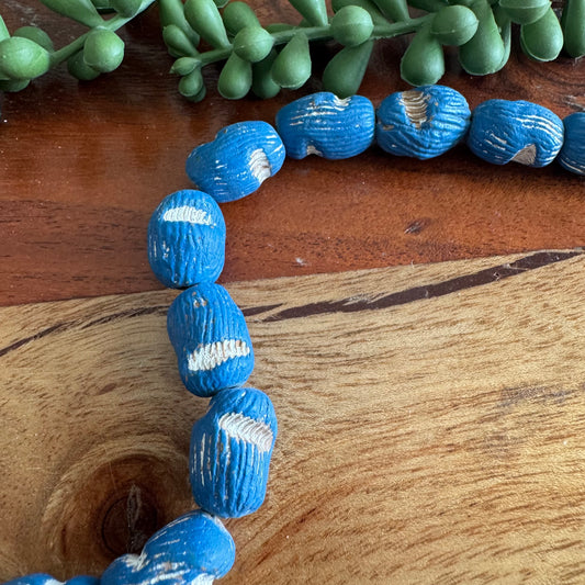 Carved Clay Beads | Colorful, Rustic, Tribal Style