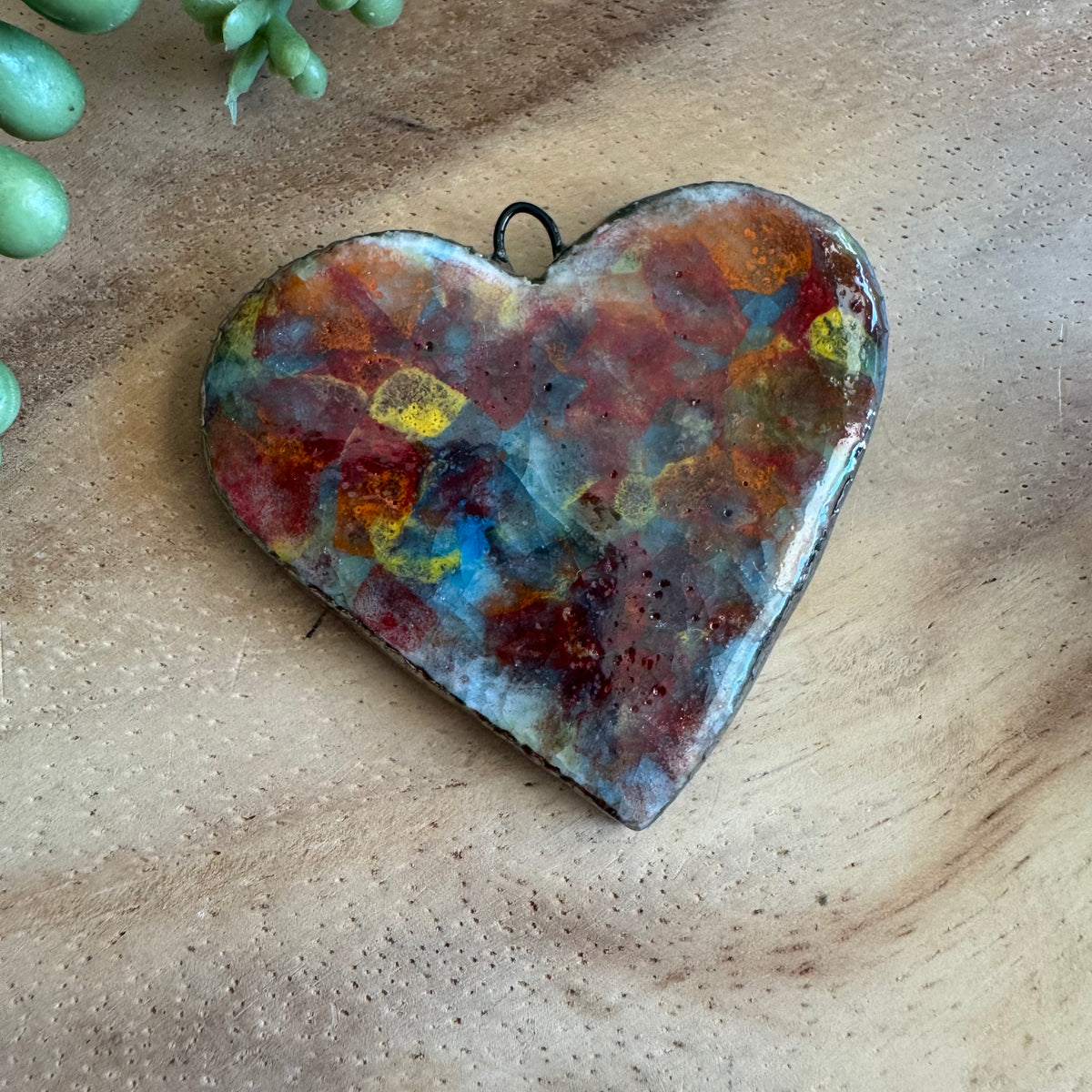 Artisan Ceramic Heart Pendant by Molly Perry MP11