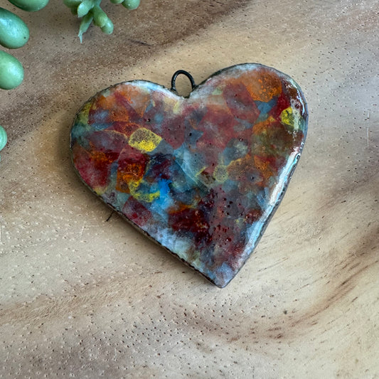 Artisan Ceramic Heart Pendant by Molly Perry MP11