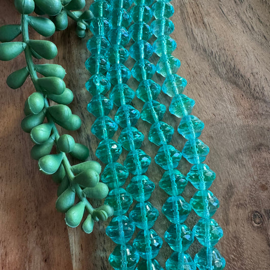 Vintage Czech Glass Saturn Bead Strand