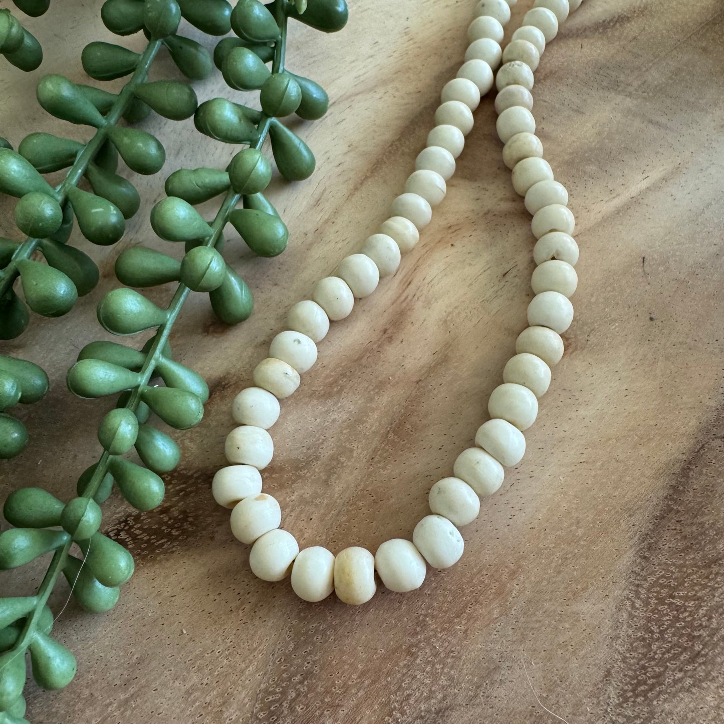 Bone Round Beads – 6-7x9mm – 15–16 Inch Strand BN17