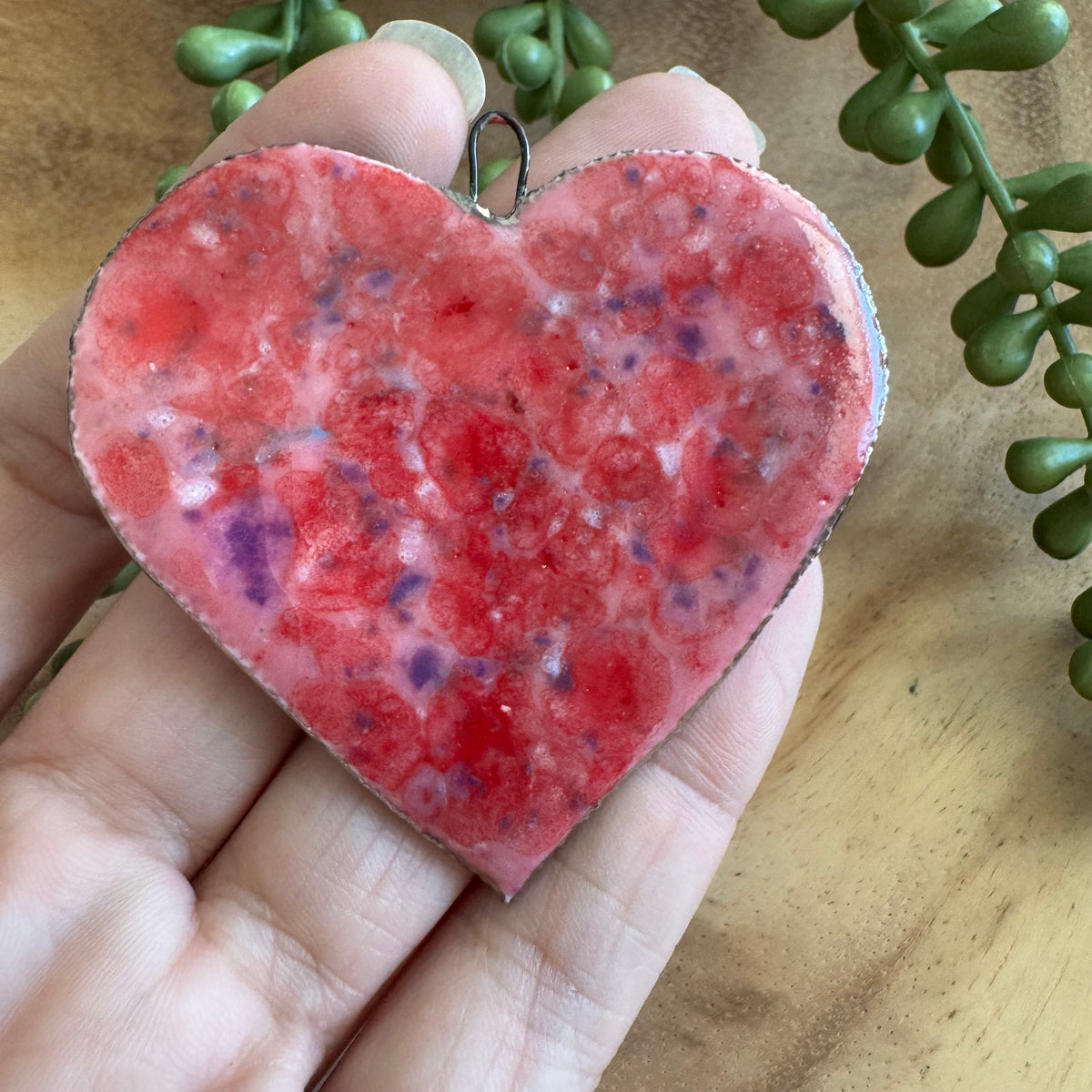 Artisan Ceramic Heart Pendant by Molly Perry MP01