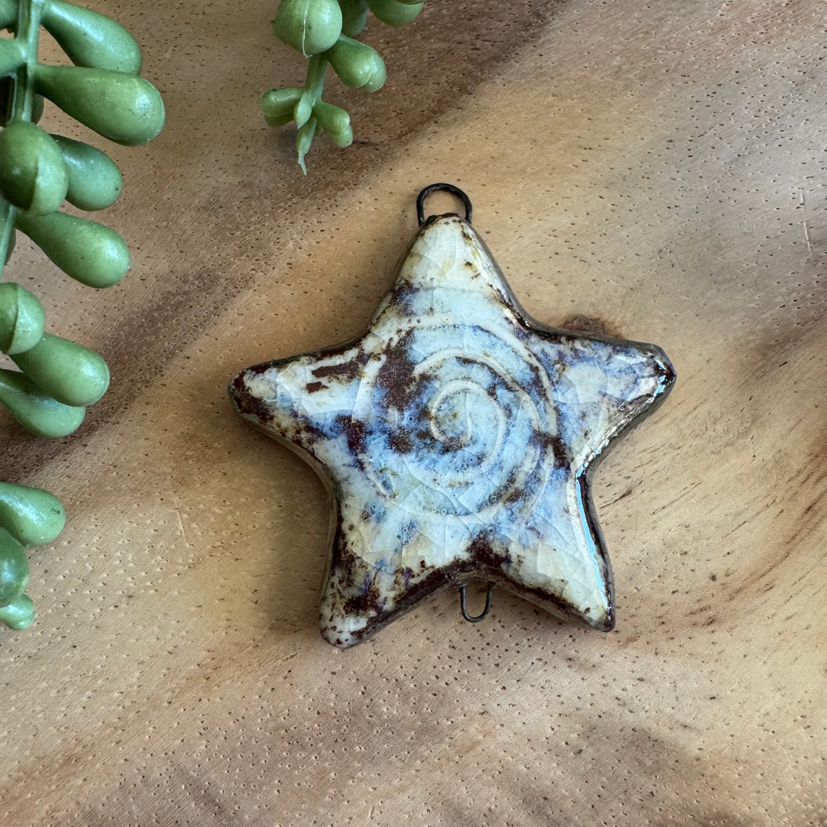 Artisan Ceramic Star Connector Pendant by Molly Perry MP07