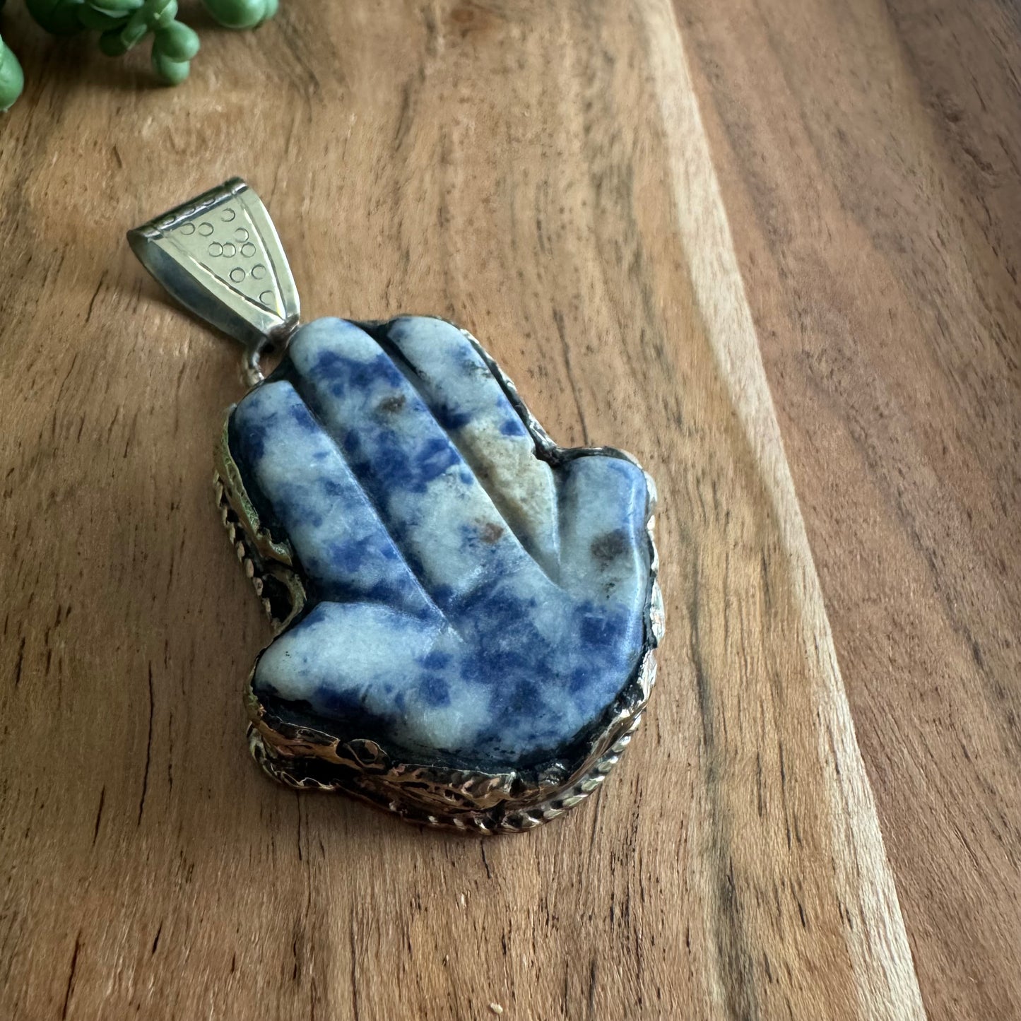 Sodalite Hamsa Pendant