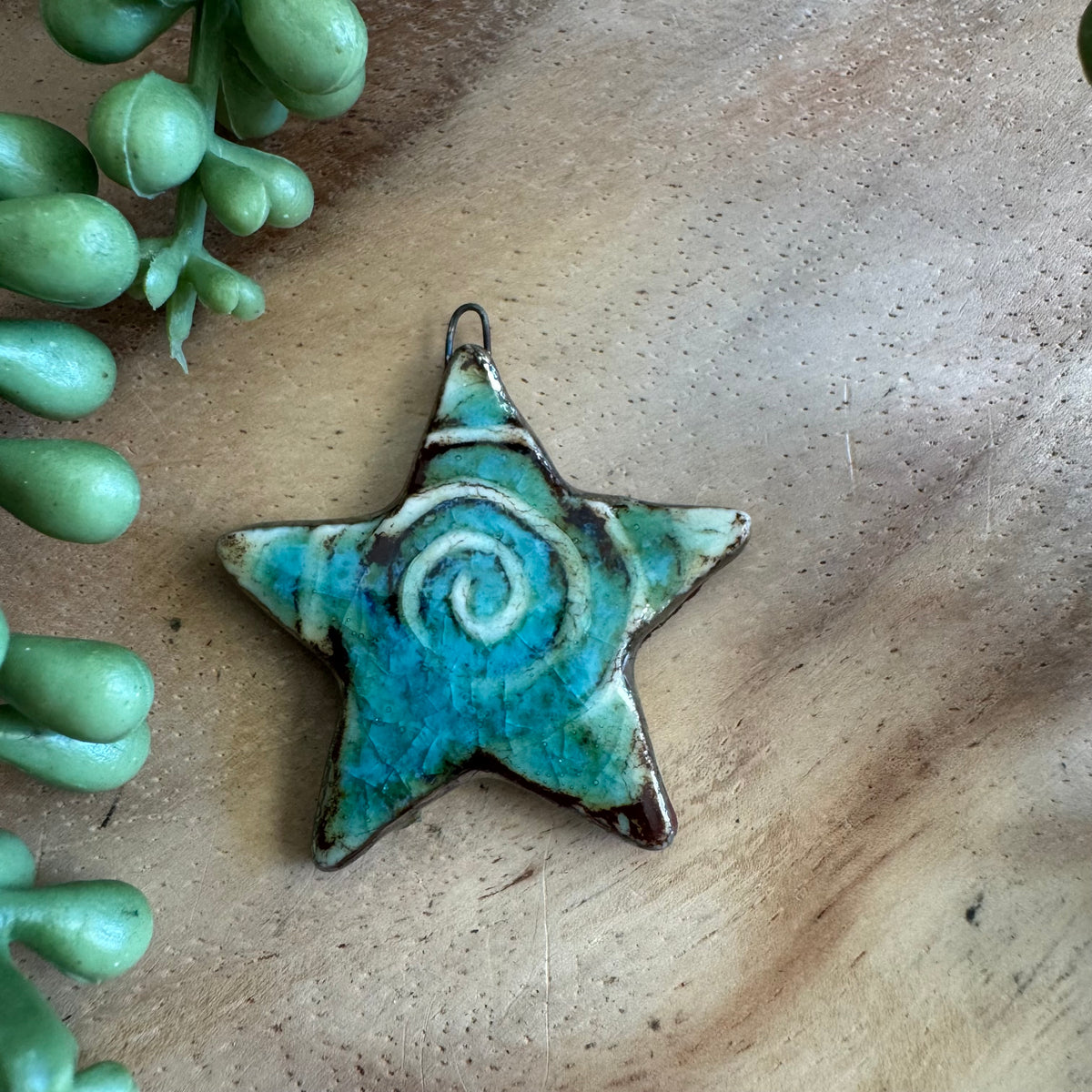 Artisan Ceramic Star Pendant by Molly Perry MP20