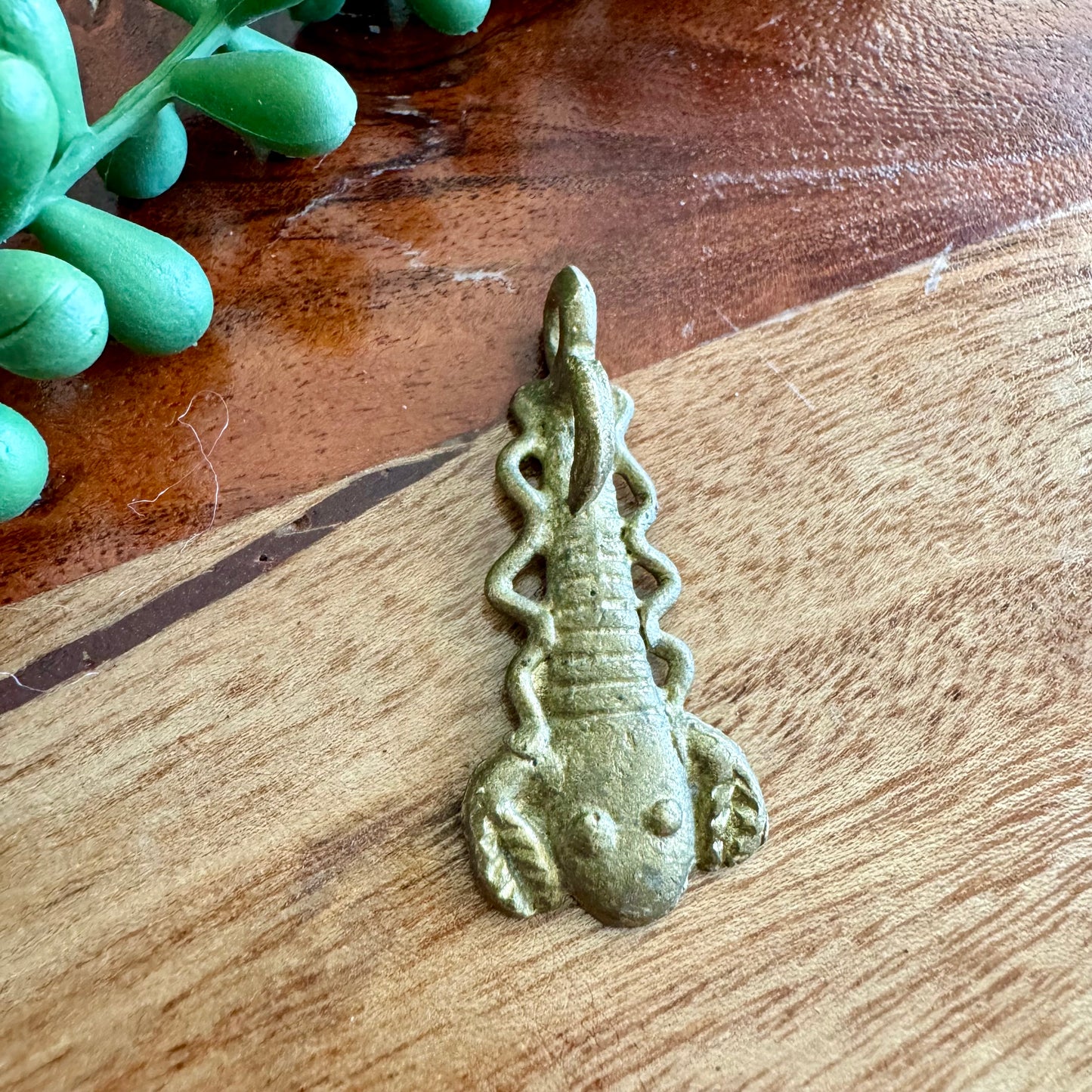 Small African Brass Animal Pendant