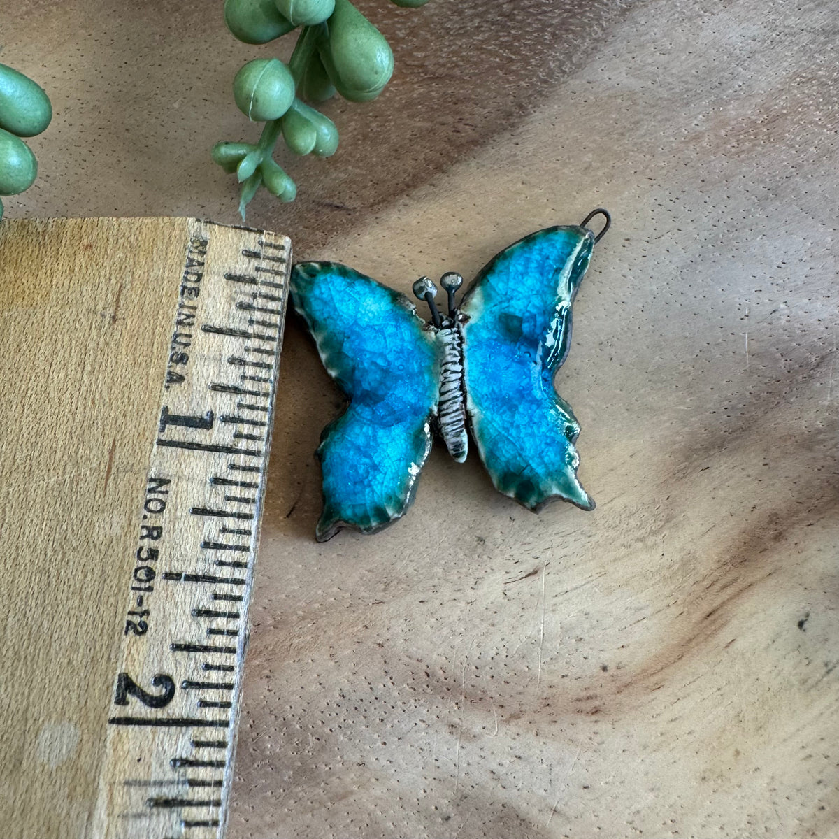 Artisan Ceramic Butterfly Pendant by Molly Perry MP18