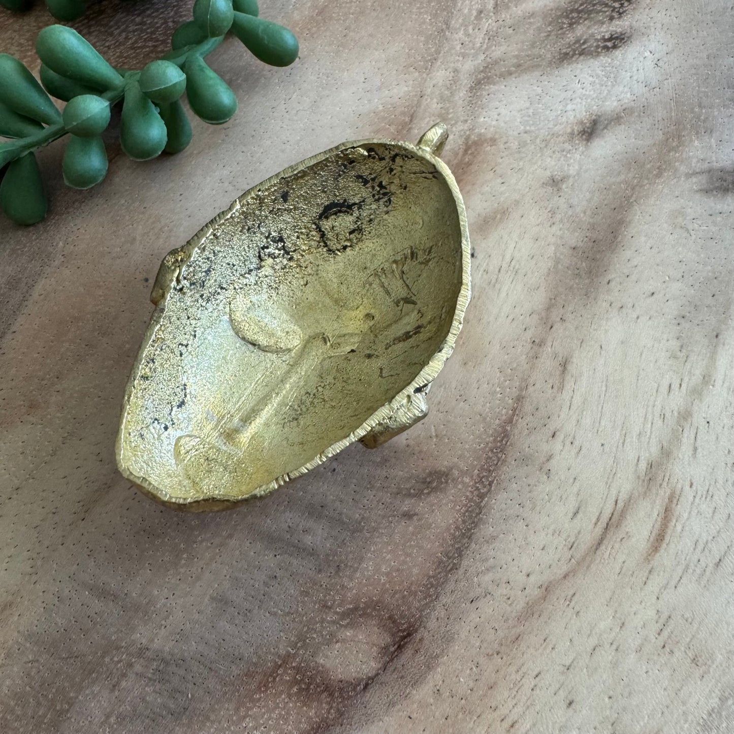 African Brass Mask Pendant 45x74mm AFB01