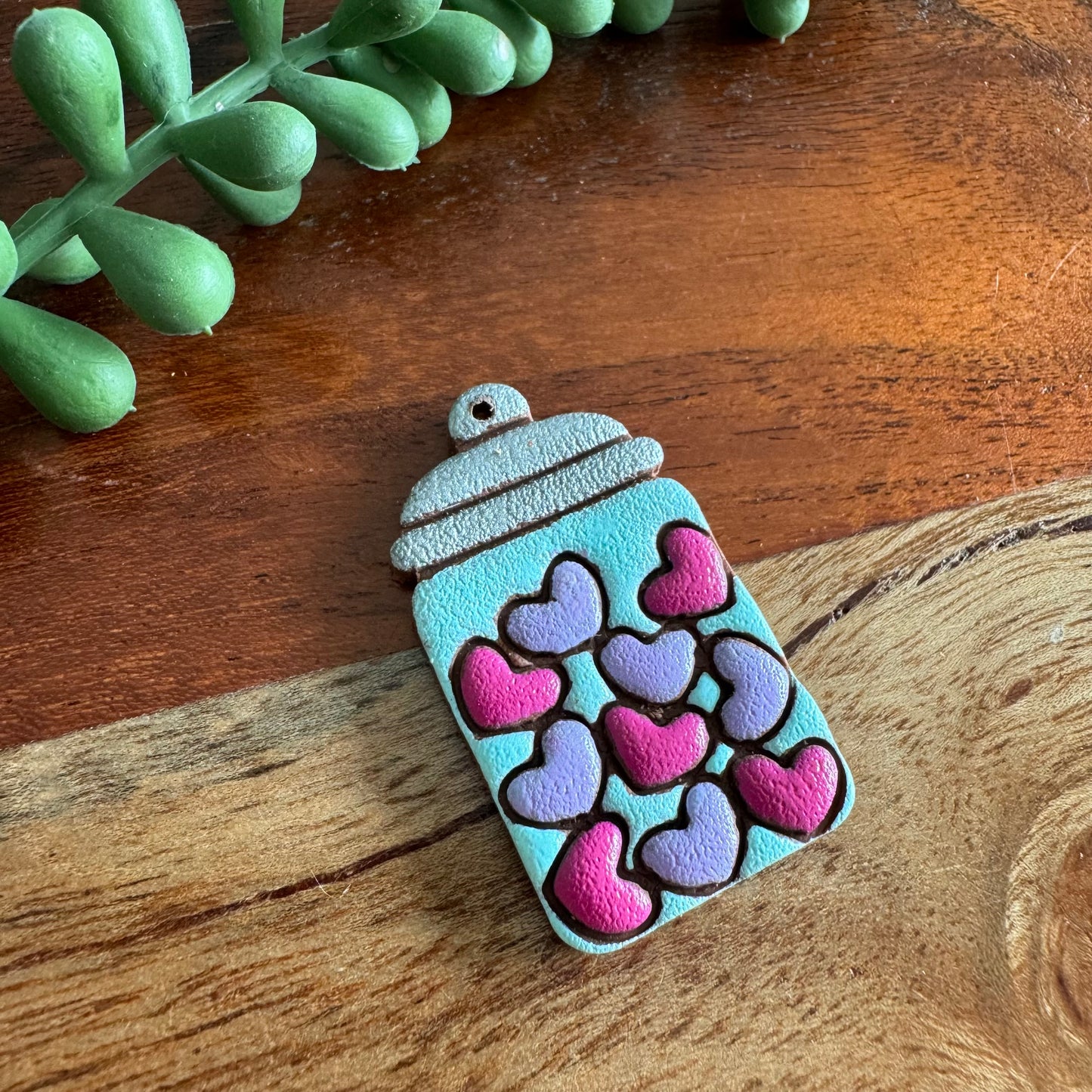 Heart Candy Jar Pendant