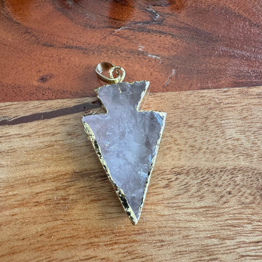 Rose Quartz Arrow Pendant