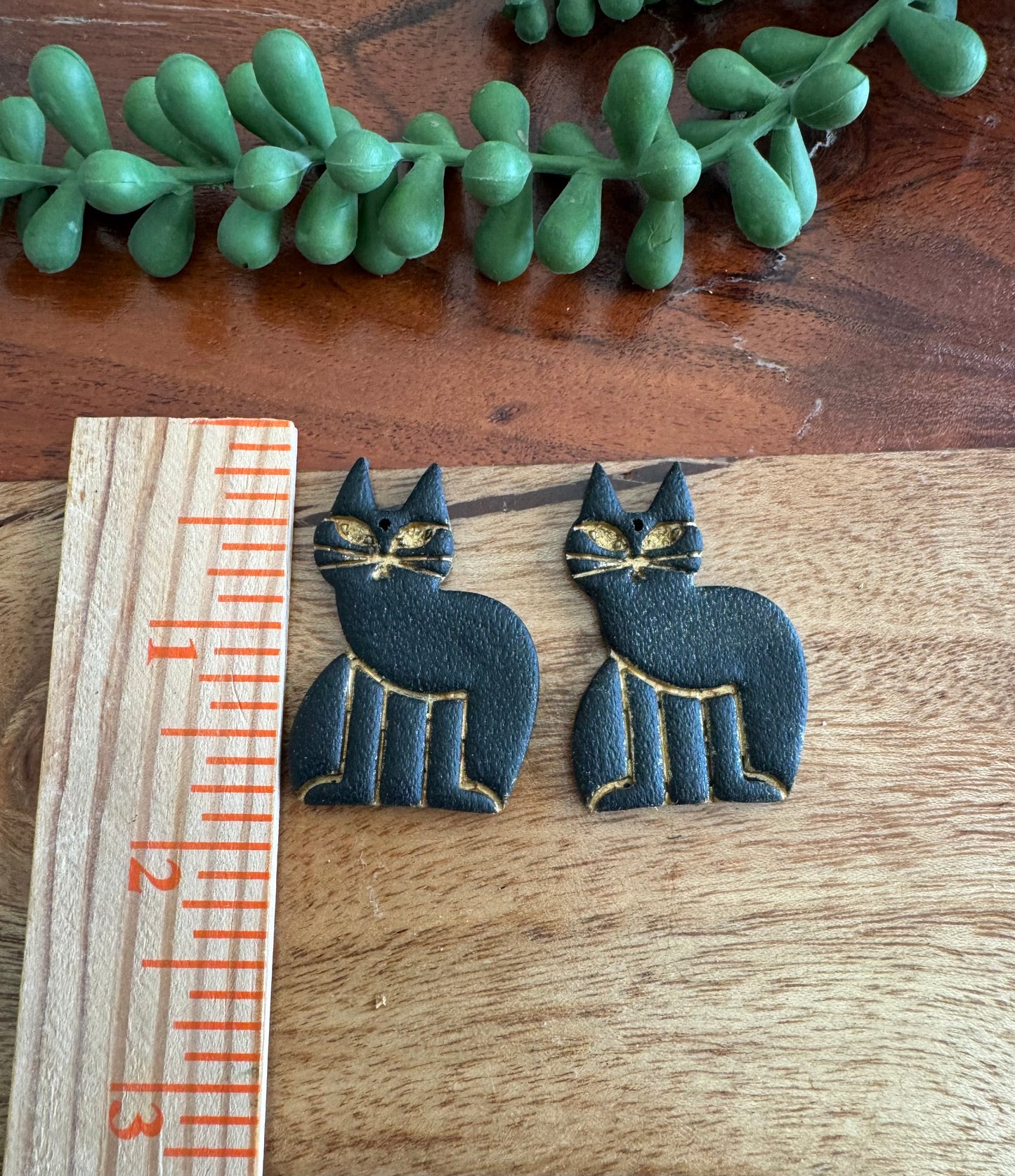 Black Cat Pendant Pair