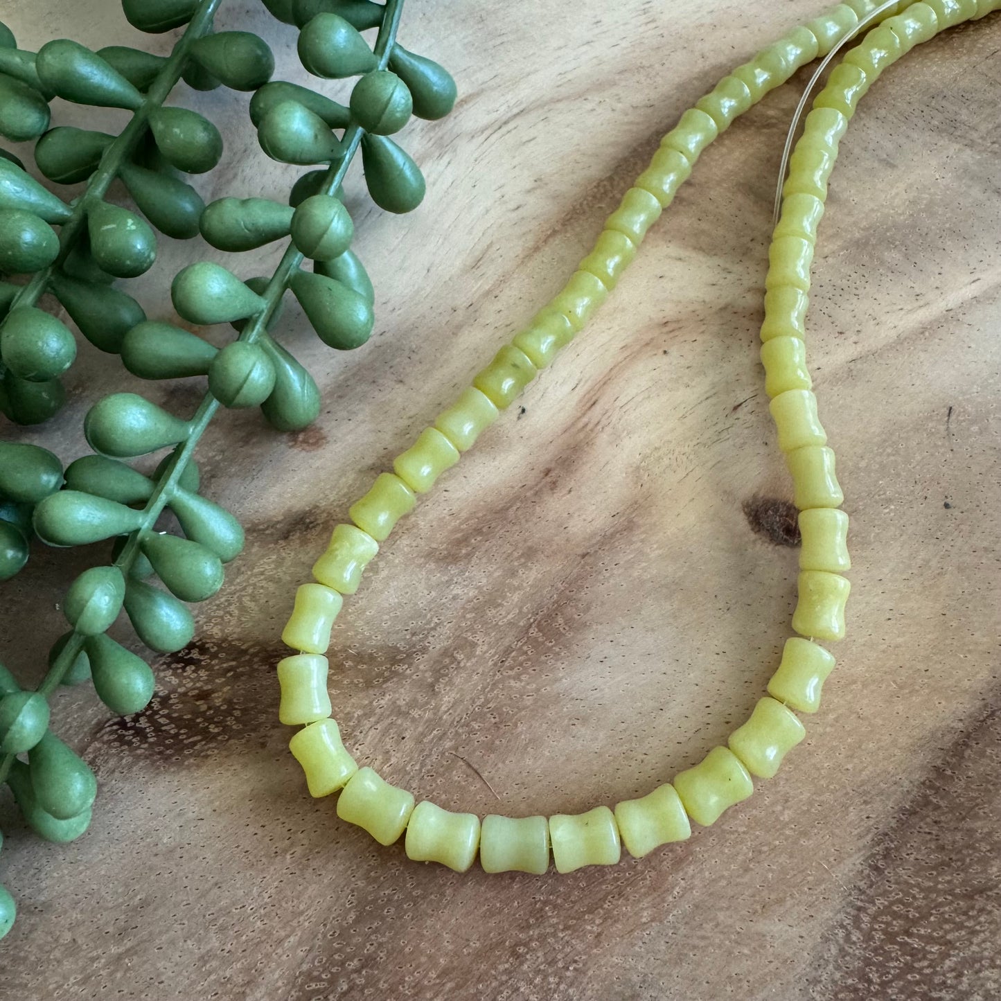 Serpentine Bamboo Shape Beads – 6x8 mm – 15 Inch Strand ST18