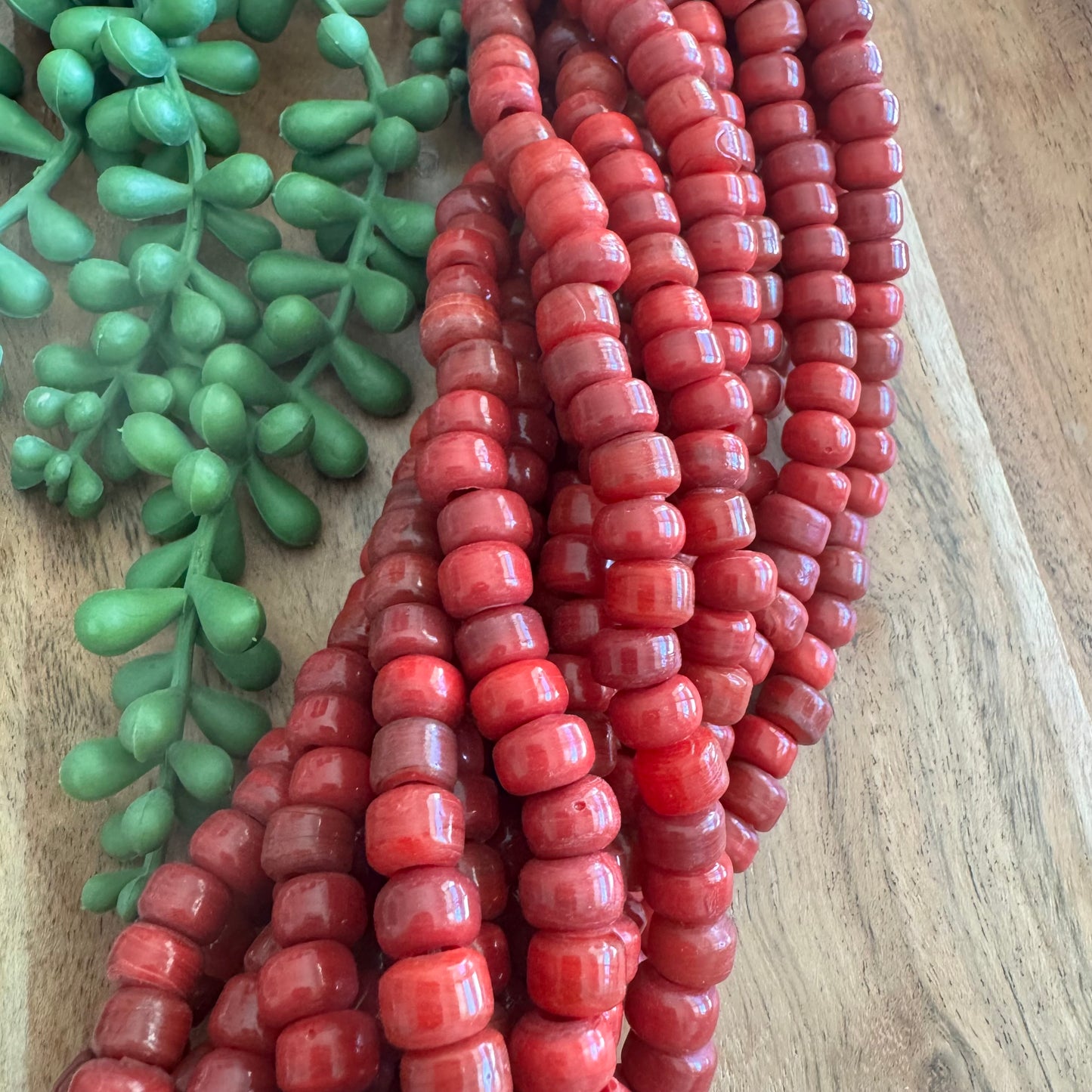 Red Crow Glass Beads (India)