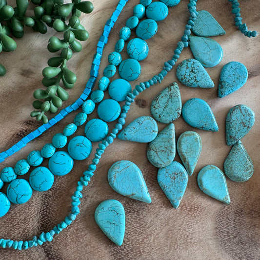 Dyed Stone Bead Lot– 4-30mm – 15–16 Inch Strands