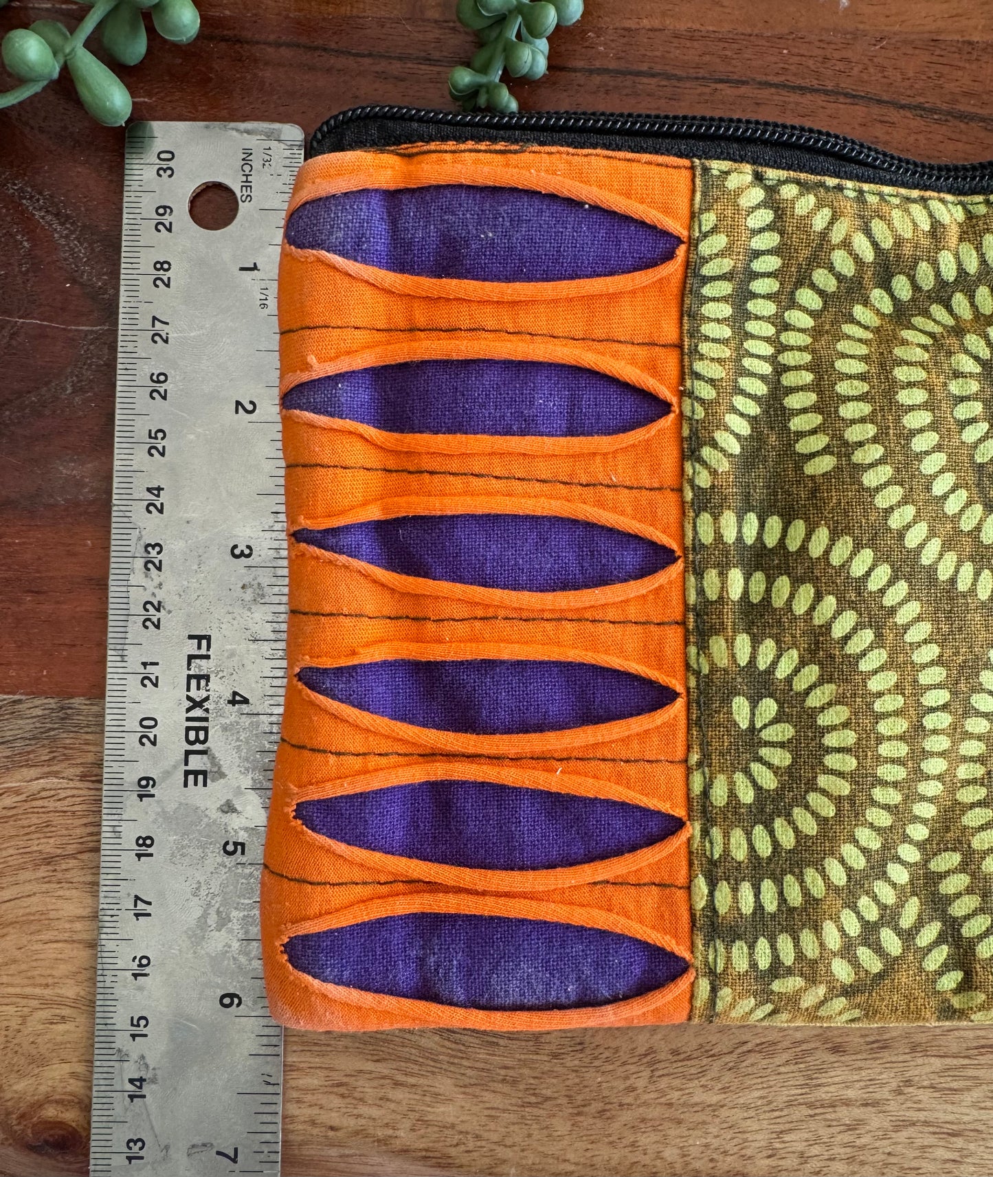 Distressed Zipper Wristlet