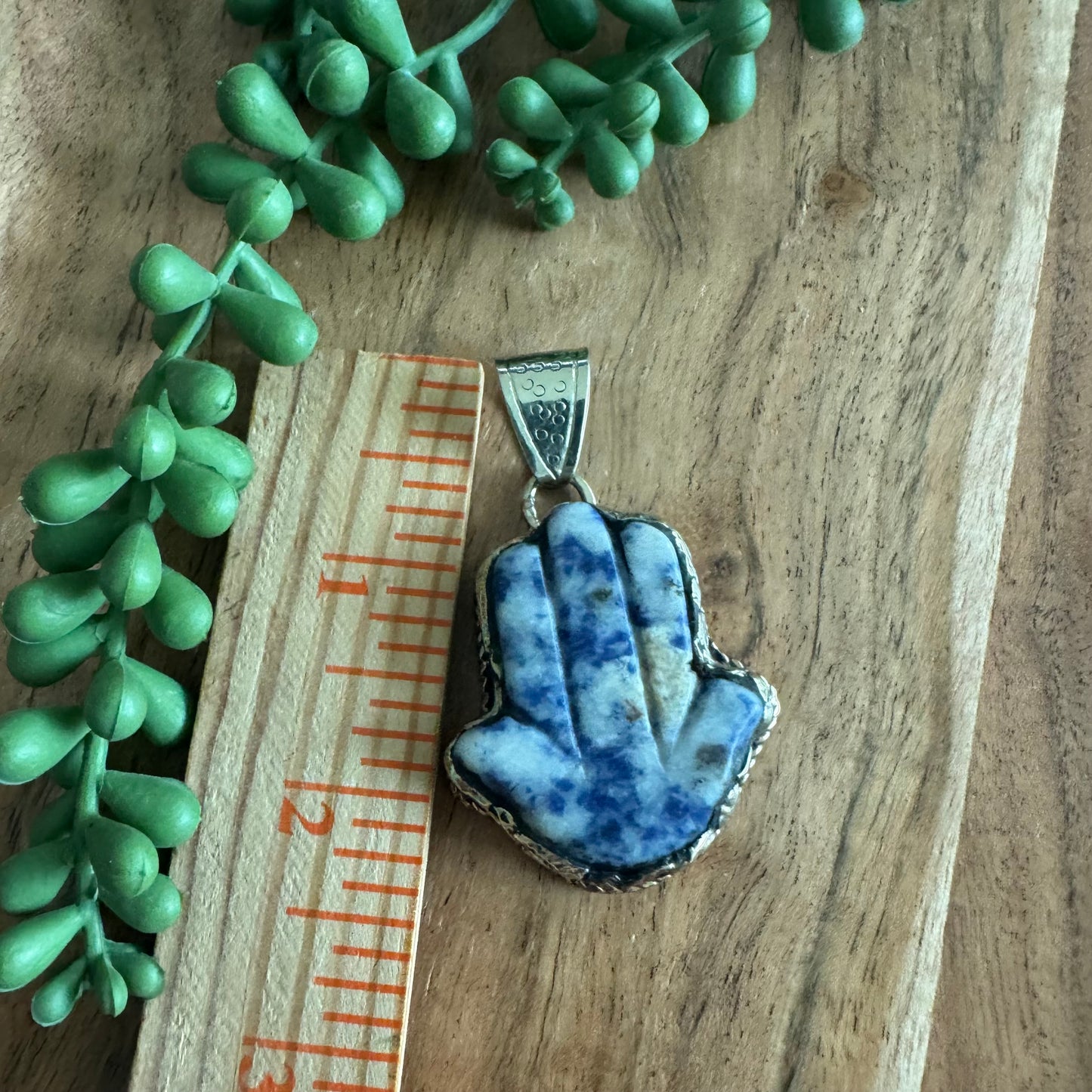 Sodalite Hamsa Pendant
