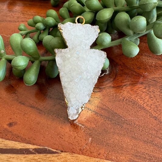 Druzy Arrow Pendant