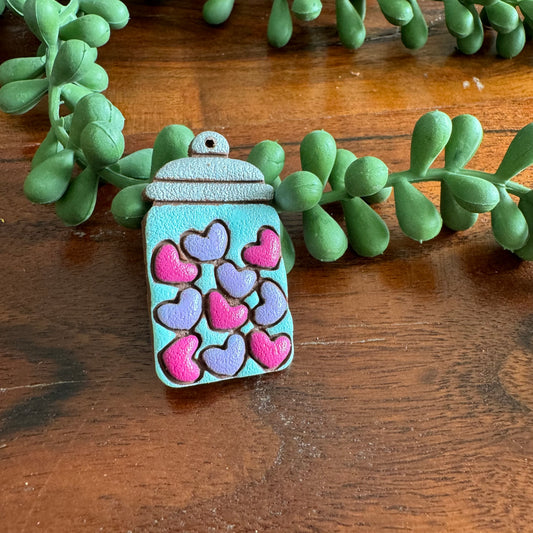 Heart Candy Jar Pendant