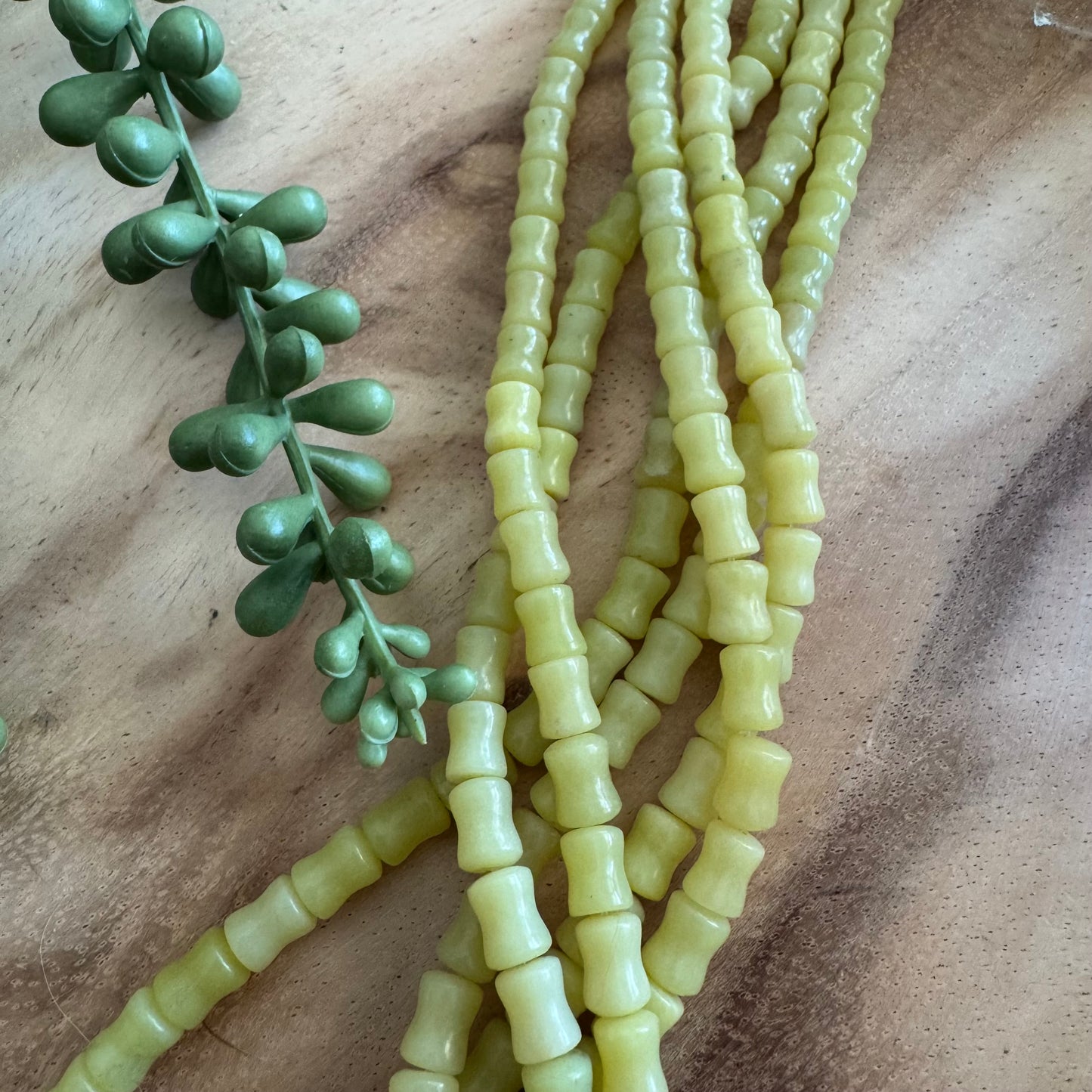 Serpentine Bamboo Shape Beads – 6x8 mm – 15 Inch Strand ST18