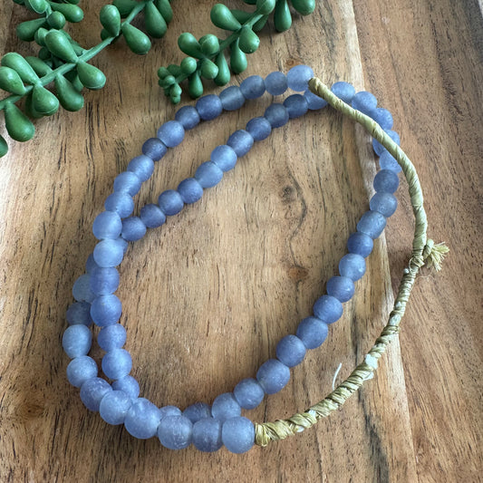 Lavender African Recycled Glass Bead Strand