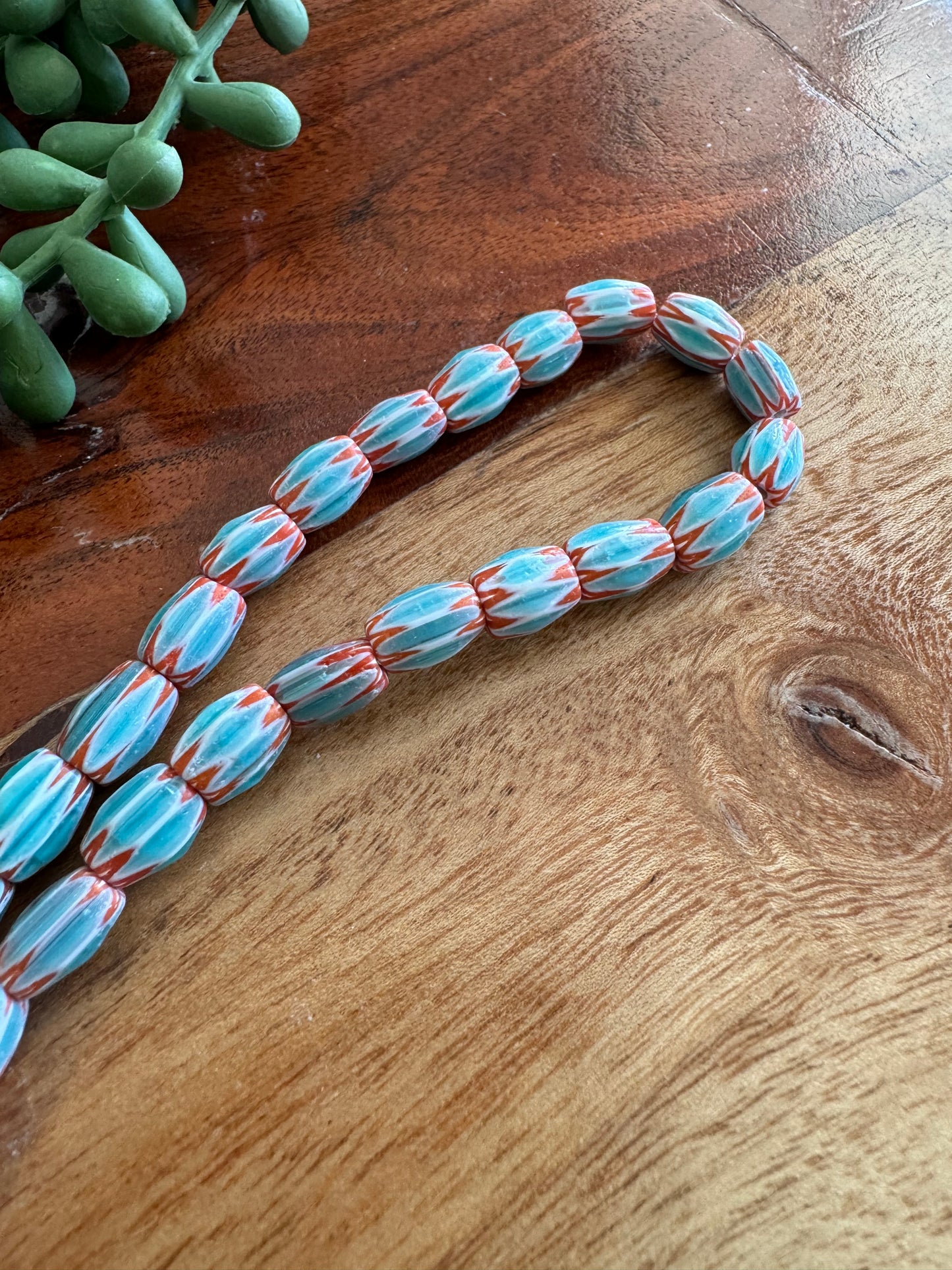 Chevron Glass Beads (India) CV05